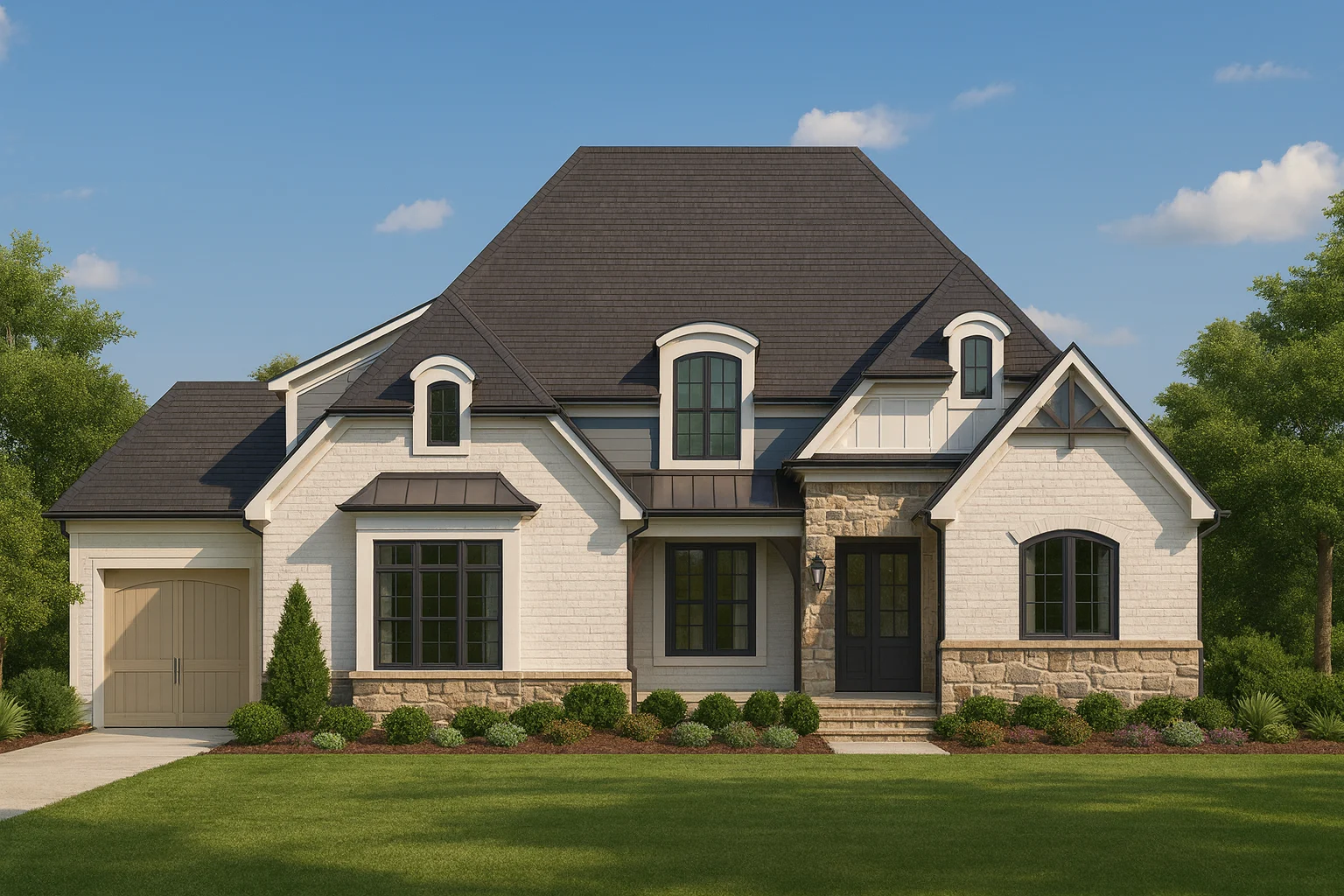 2-story house plan with 4,184 heated sq. ft., 5 bedrooms