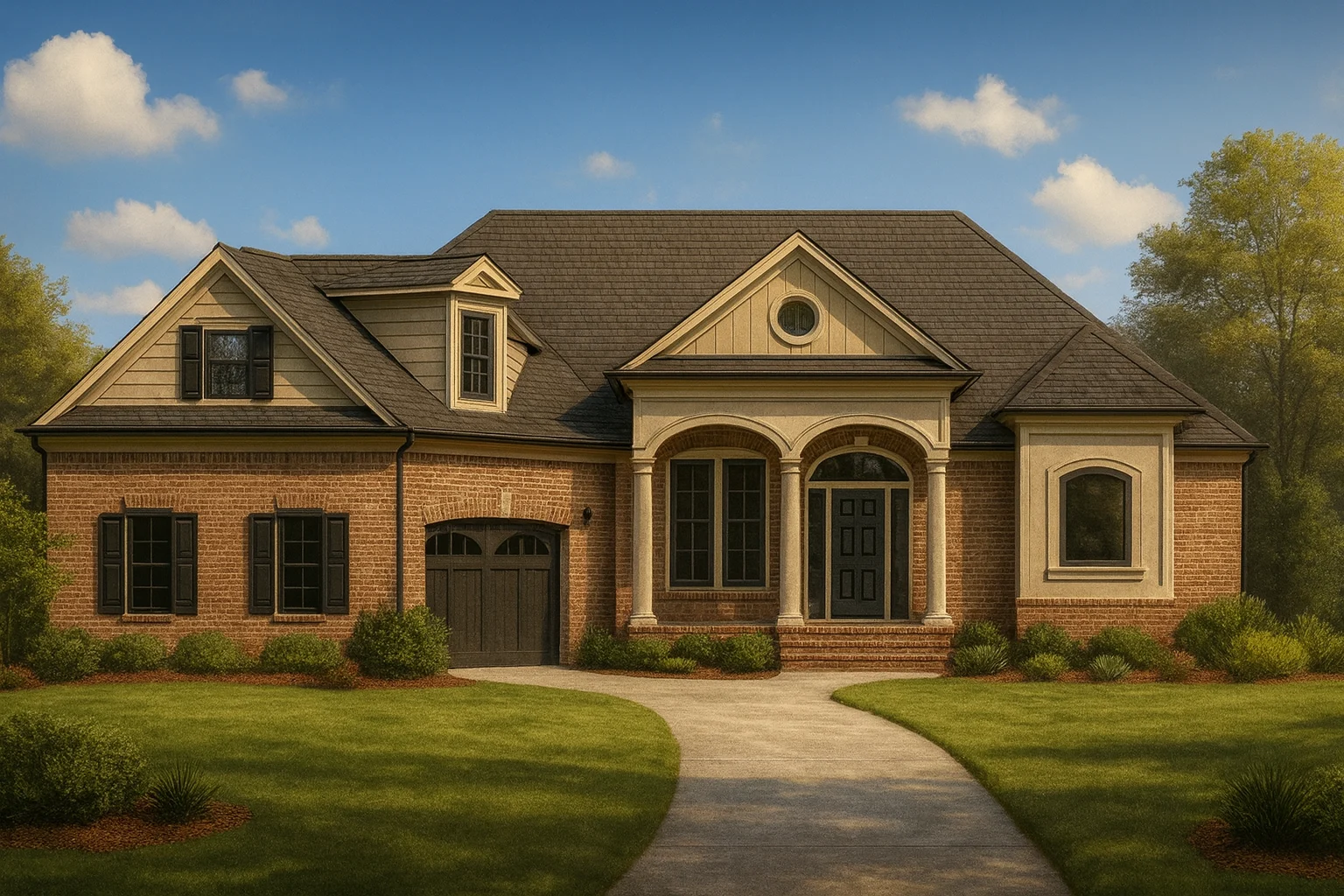 2-story traditional house plan with 2,800 heated sq. ft.