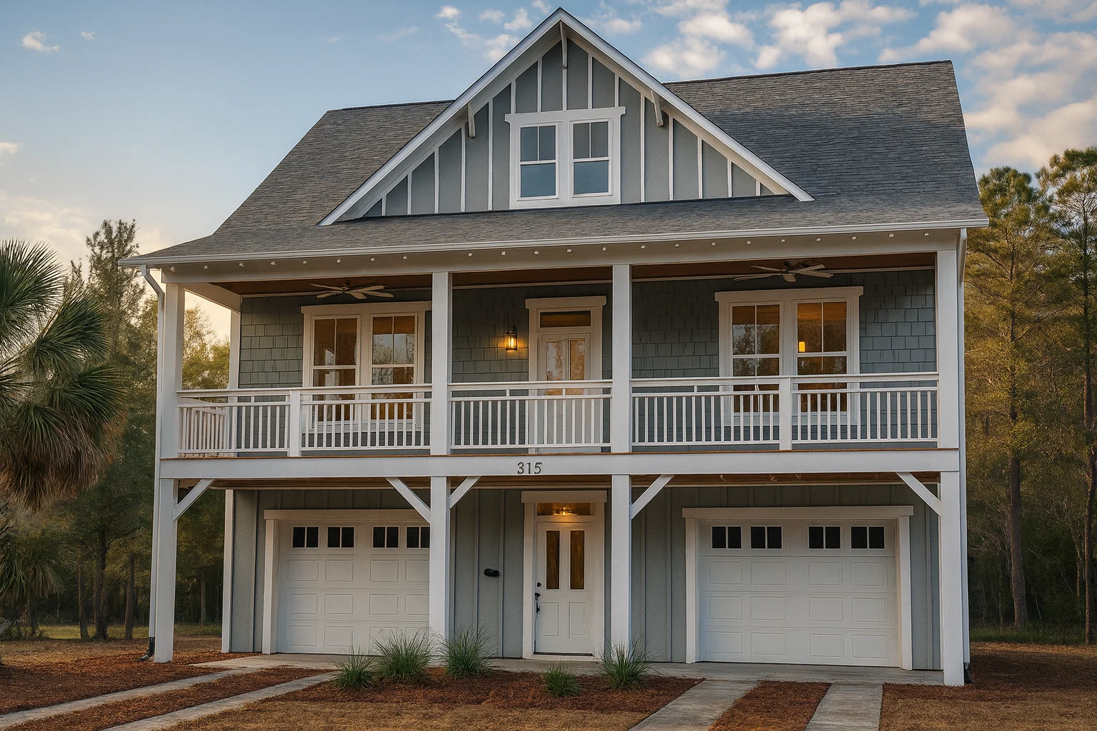 2,368 heated sq. ft., 3 stories