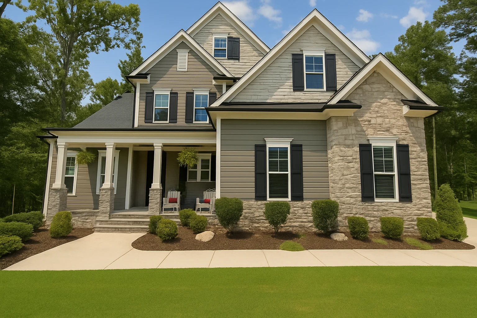 3-story house plan with 3,890 heated sq. ft., 4–5 bedrooms