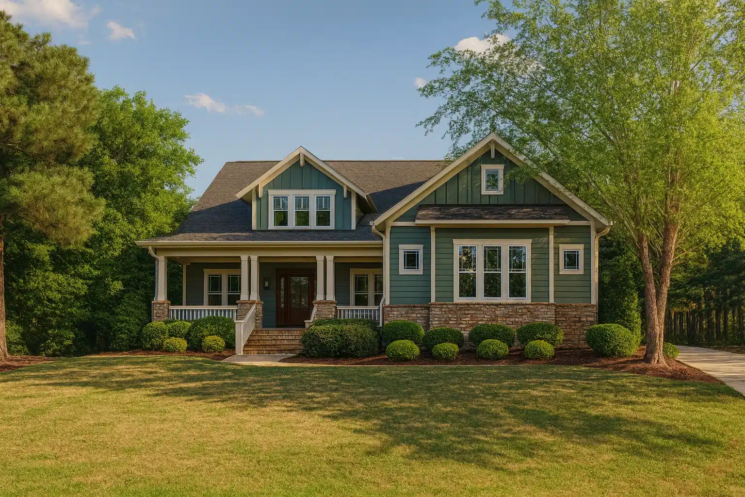 3,382 sq. ft. Craftsman home plan featuring 4 bedrooms