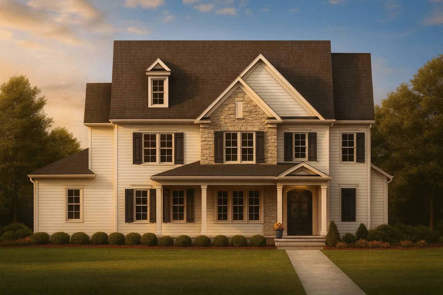 3,396 sq. ft. 3-story house layout with 5 bedrooms, 4 bathrooms