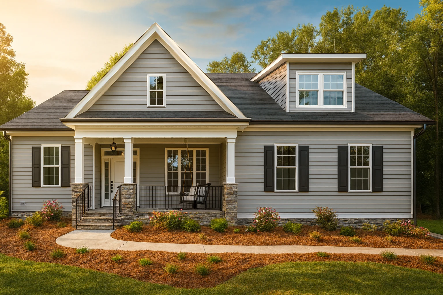 4-bed, 3.5-bath home floor plan with 2,408 heated sq. ft