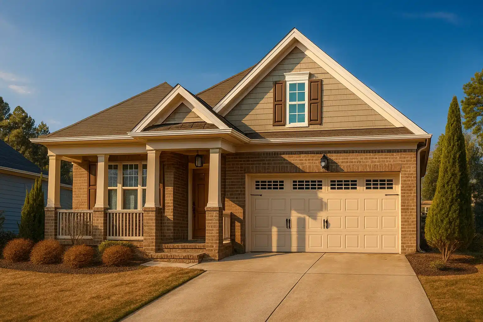 4-bedroom ranch house plan with 3 baths, a bonus room