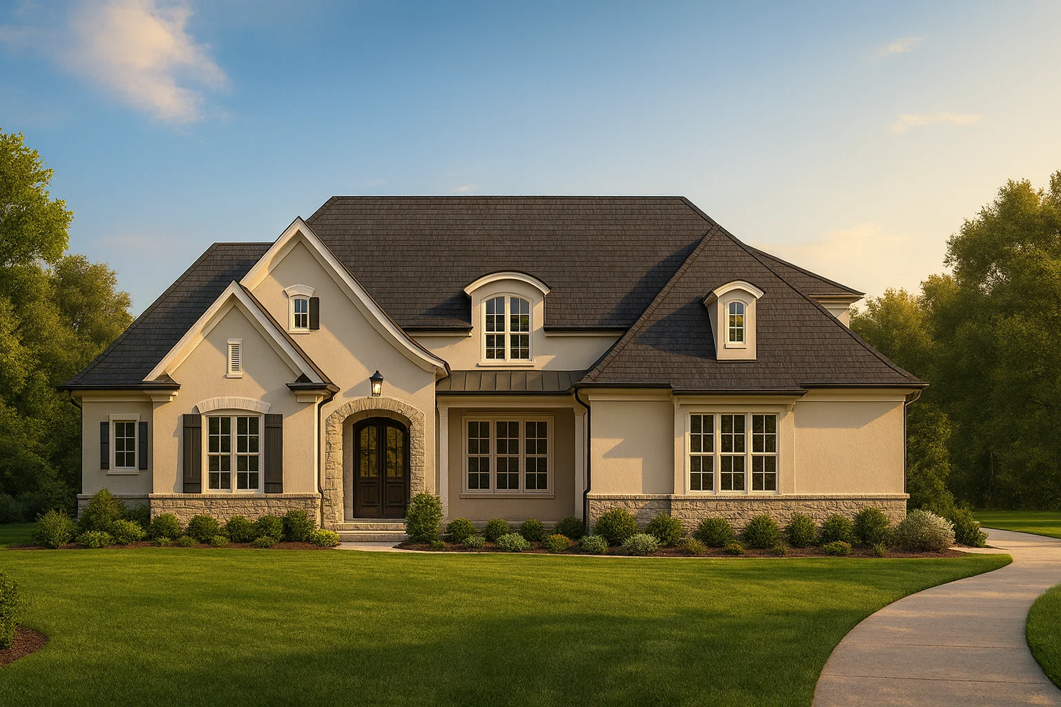 18-1940 HOUSE PLAN - Luxury House Plan with CAD and PDF Designs – 2-Story Floor Blueprint