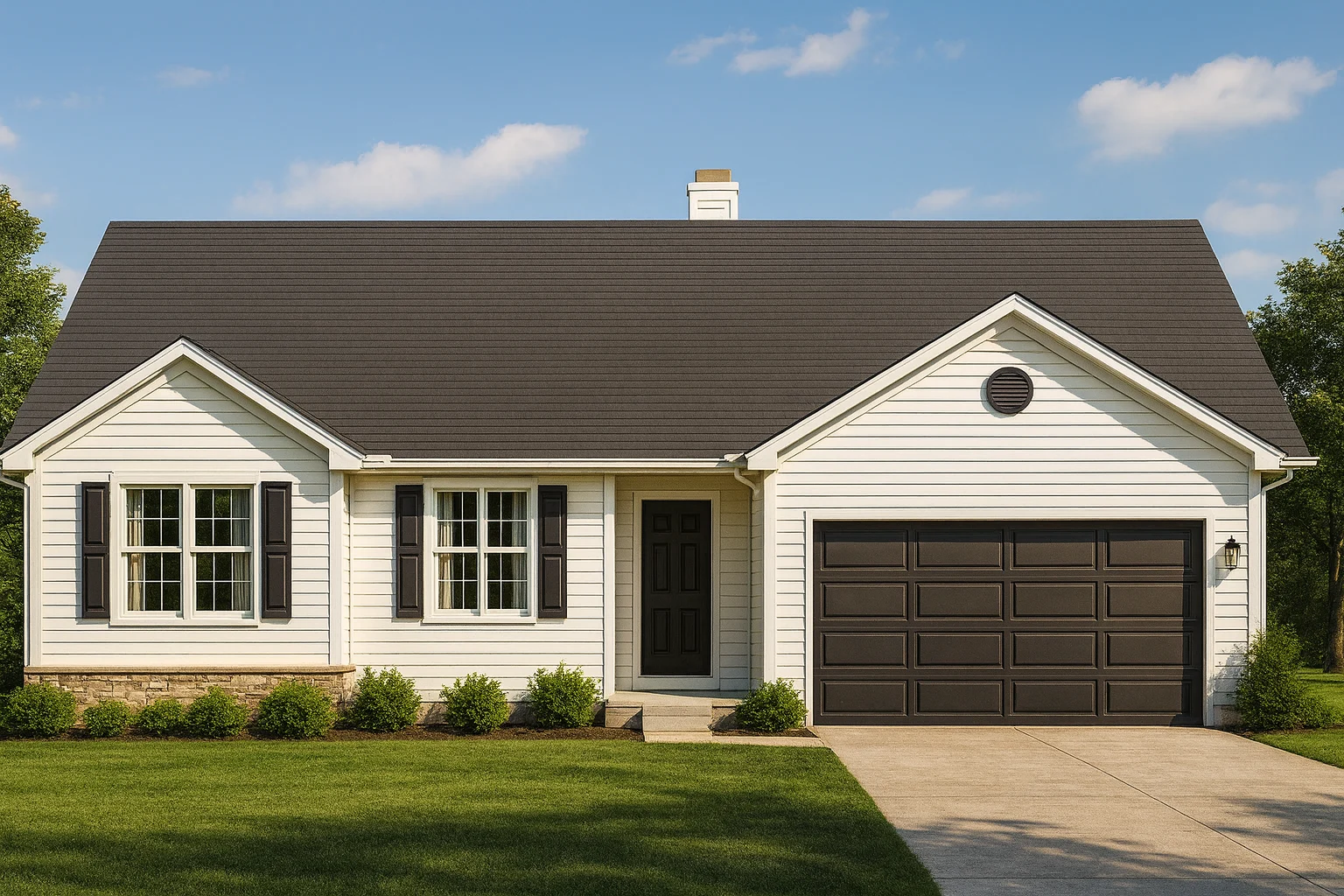 9-1466 HOUSE PLAN - Ranch House Floor Plan: 3-Bed, 2-Bath CAD Designs