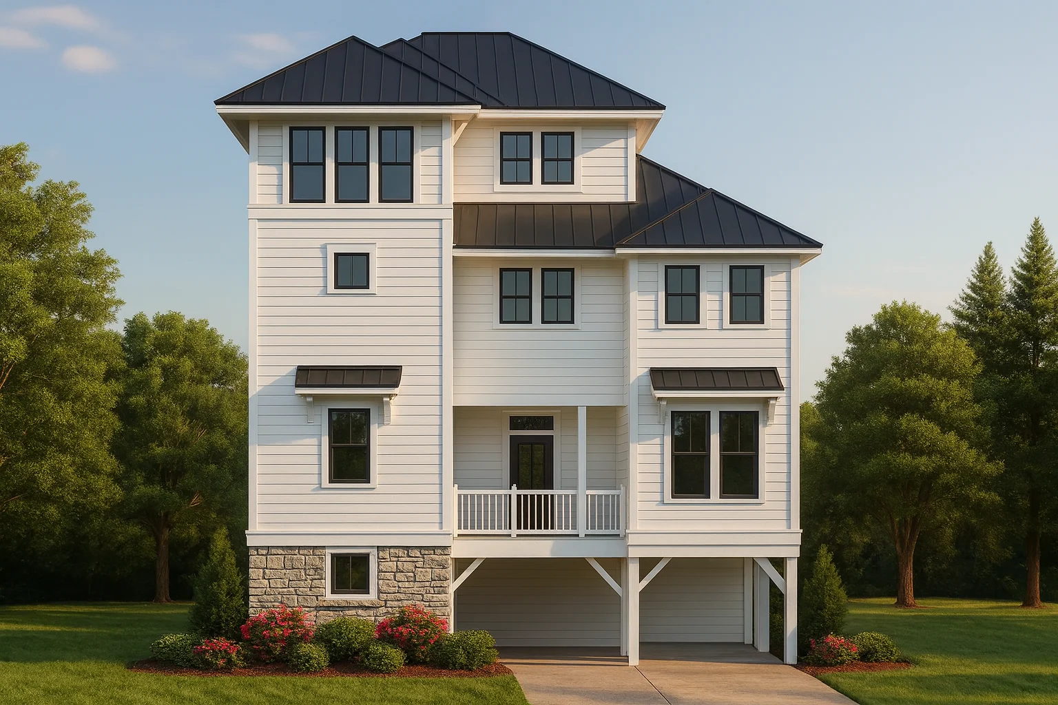 Beach Home Plan - 4-Bed, 3.5-Bath, 2689 SF
