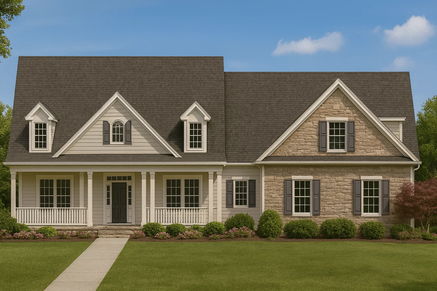 Cape Cod Farmhouse Home Plan - 3-Bed, 2.5-Bath, 2,450 SF
