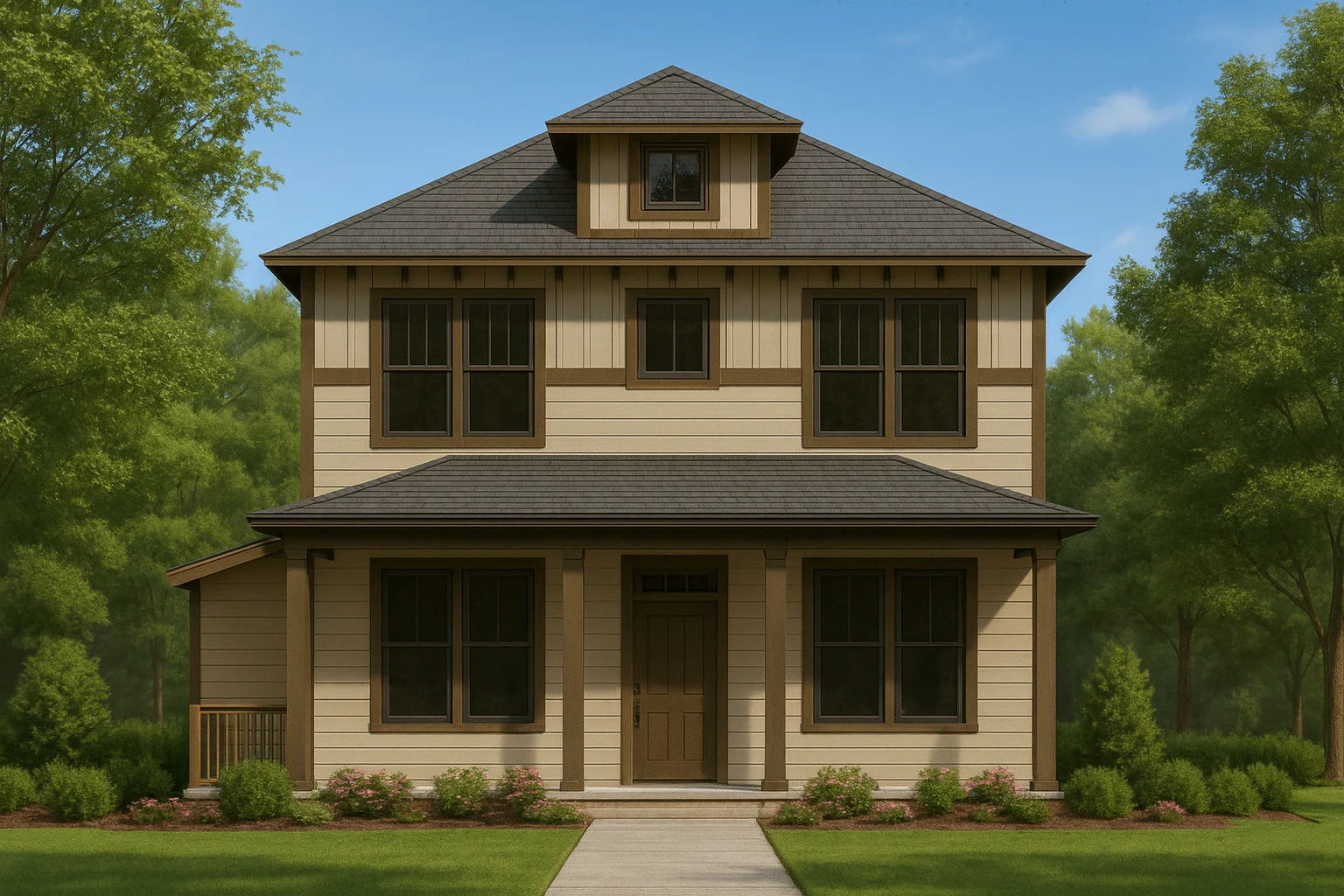 IMPORTANT Make the house as realistic as possible, landscape orientation, and display entire house. Do not off right or left side of house!