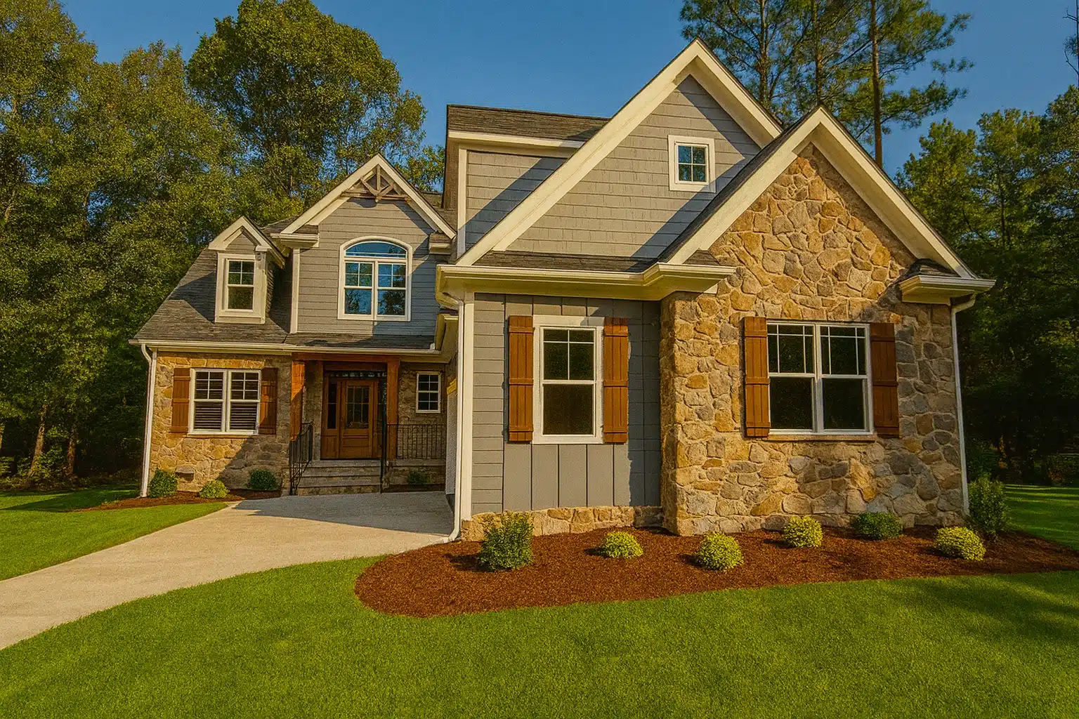 Elegant 2-Story Craftsman House Plan with CAD Blueprint & Bonus Room