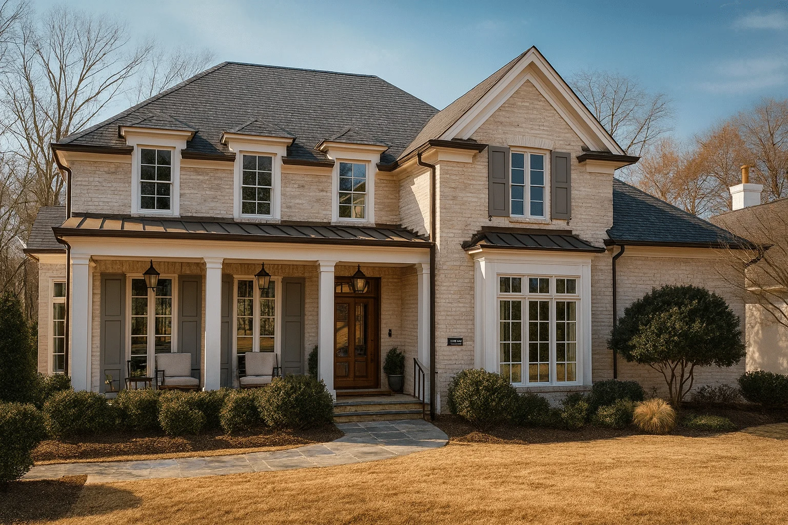 Colonial Revival home plan featuring 3,997 heated sq. ft., 2 stories, 4 bedrooms