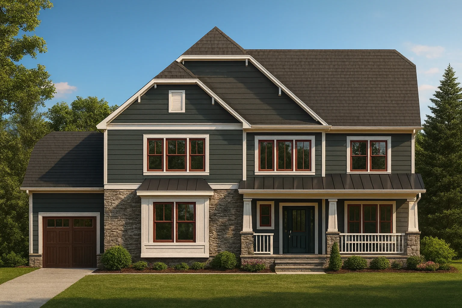 Craftsman Farmhouse Home Plan - 4-Bed, 3.5-Bath, 3,215 SF