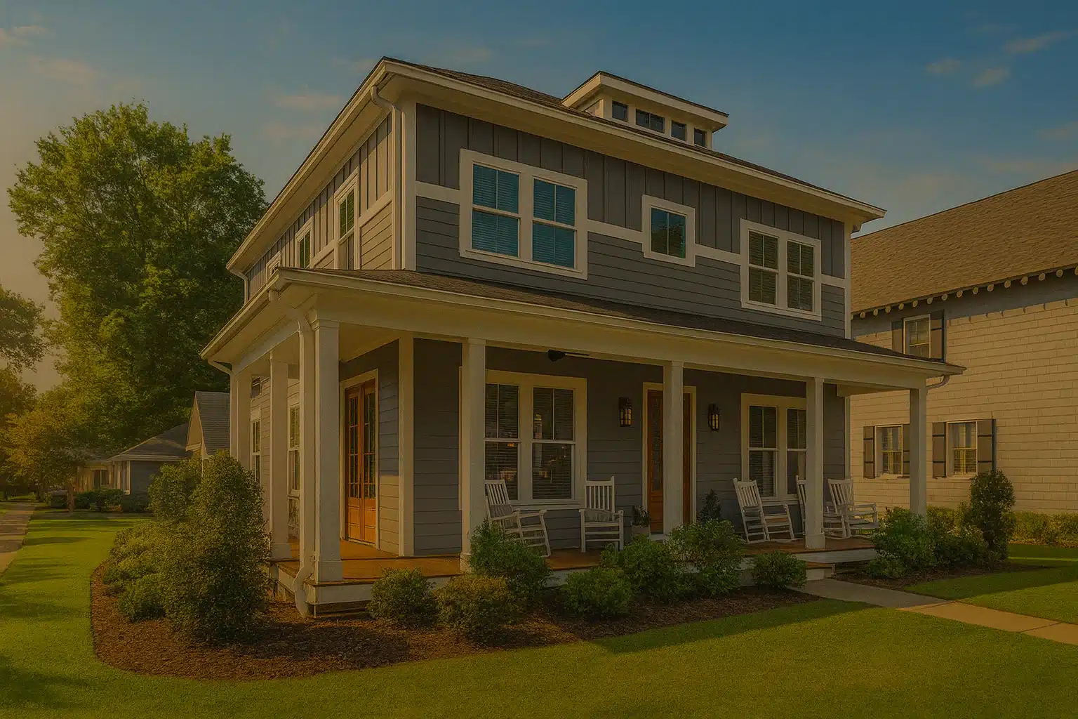 Craftsman Home Plan with CAD Blueprints and Floor Designs
