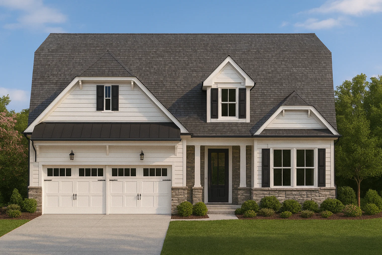 Craftsman-Style Home Plan 3-Bedroom CAD Blueprint Designs