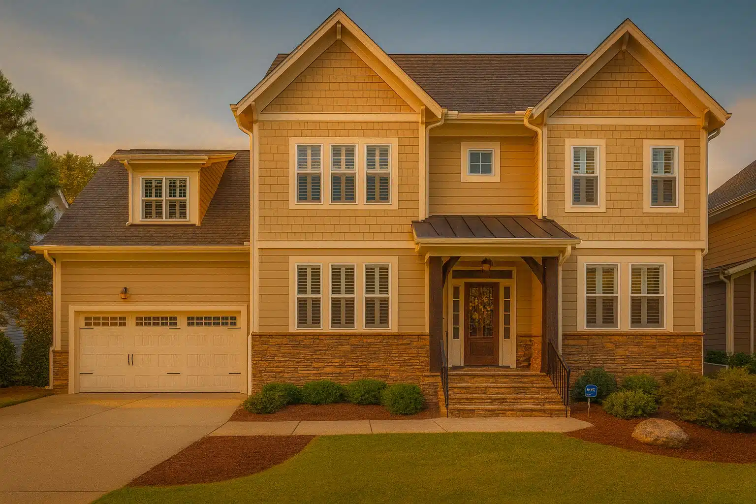 Craftsman-Style House Plan with 4 Bedrooms and Elegant 2-Story Layout