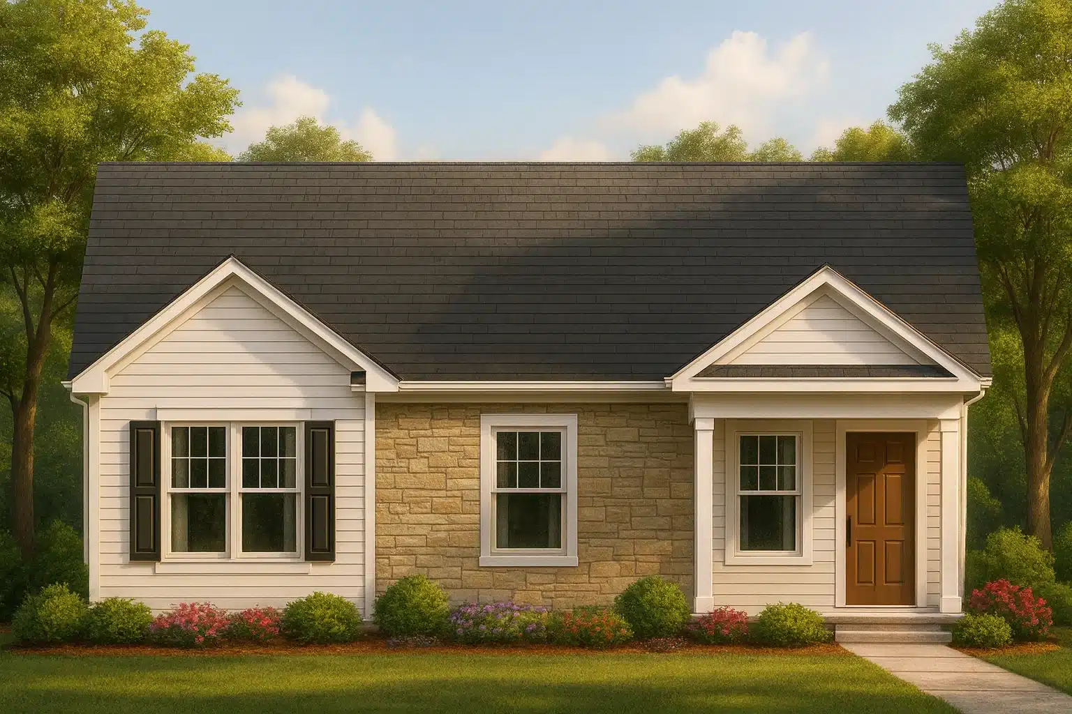 Craftsman home plan with 1,066 heated sq. ft.