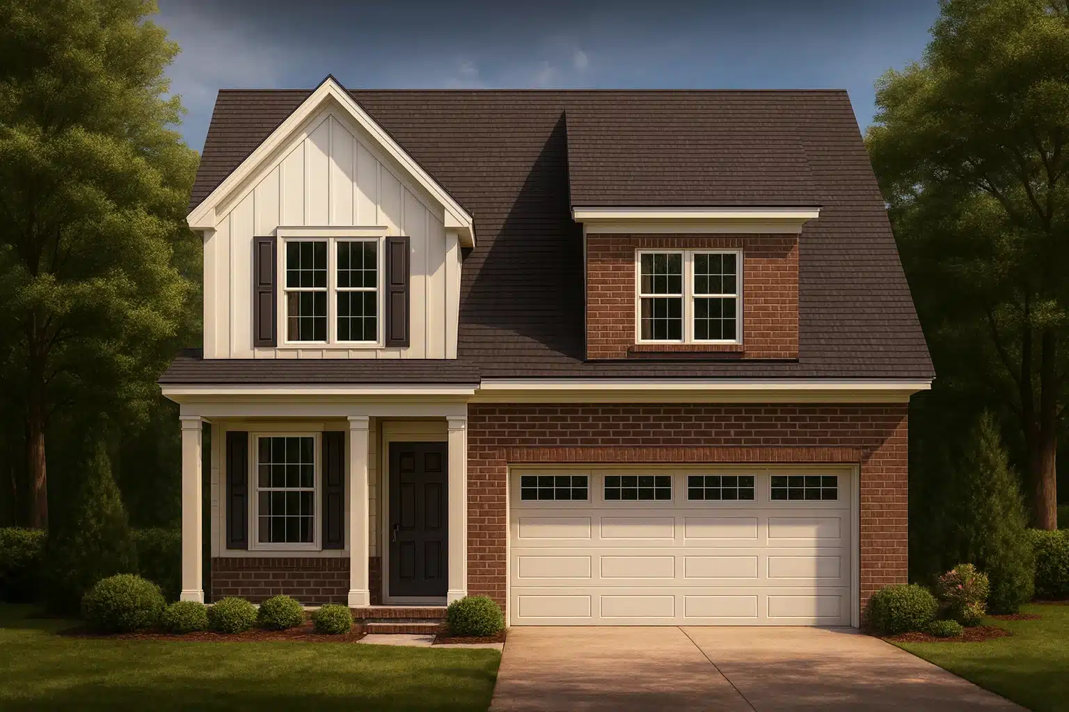 Craftsman-style house plan with 1,501 heated sq. ft.