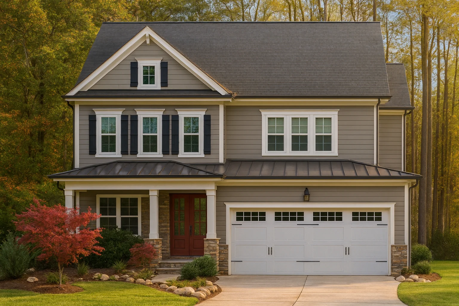 Custom Craftsman house Plan with 5 Beds & 4 Baths in CAD Designs