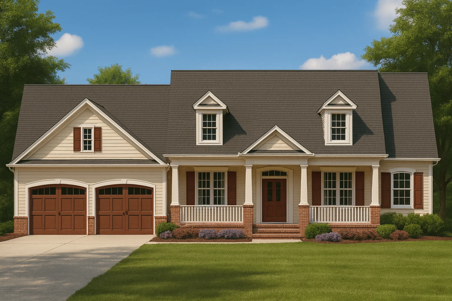 Dream 1.5-Story Craftsman House Plan with Vaulted Ceilings & CAD Designs
