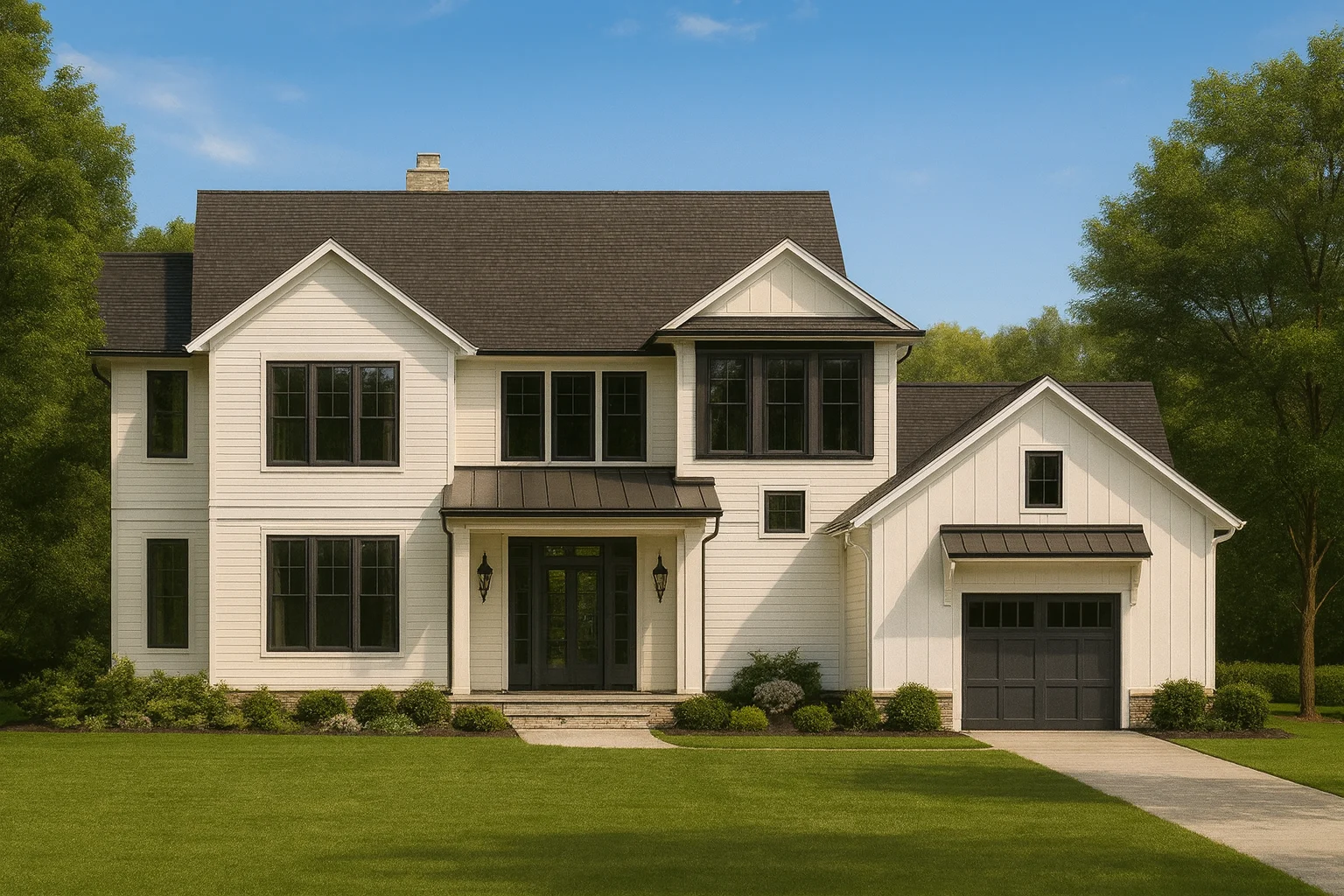 Elegant 2-Story House Plan with Craftsman Design and CAD Blueprints