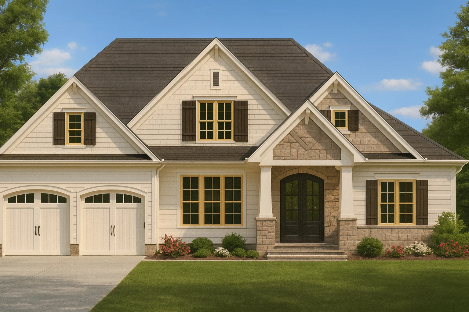 Exceptional 2-Story House Plan with Craftsman and Traditional Style