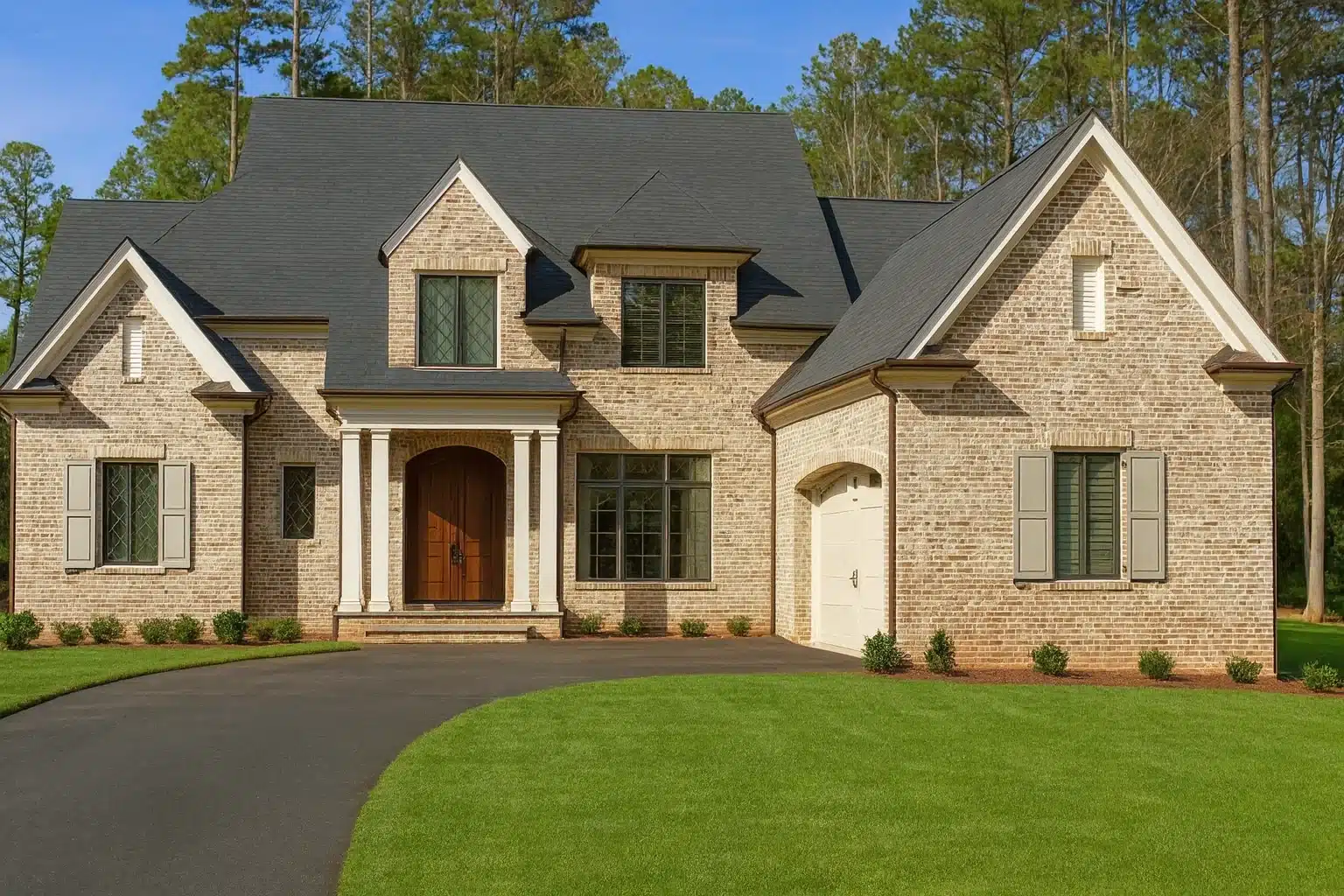 French Country house plan with 4 bedrooms
