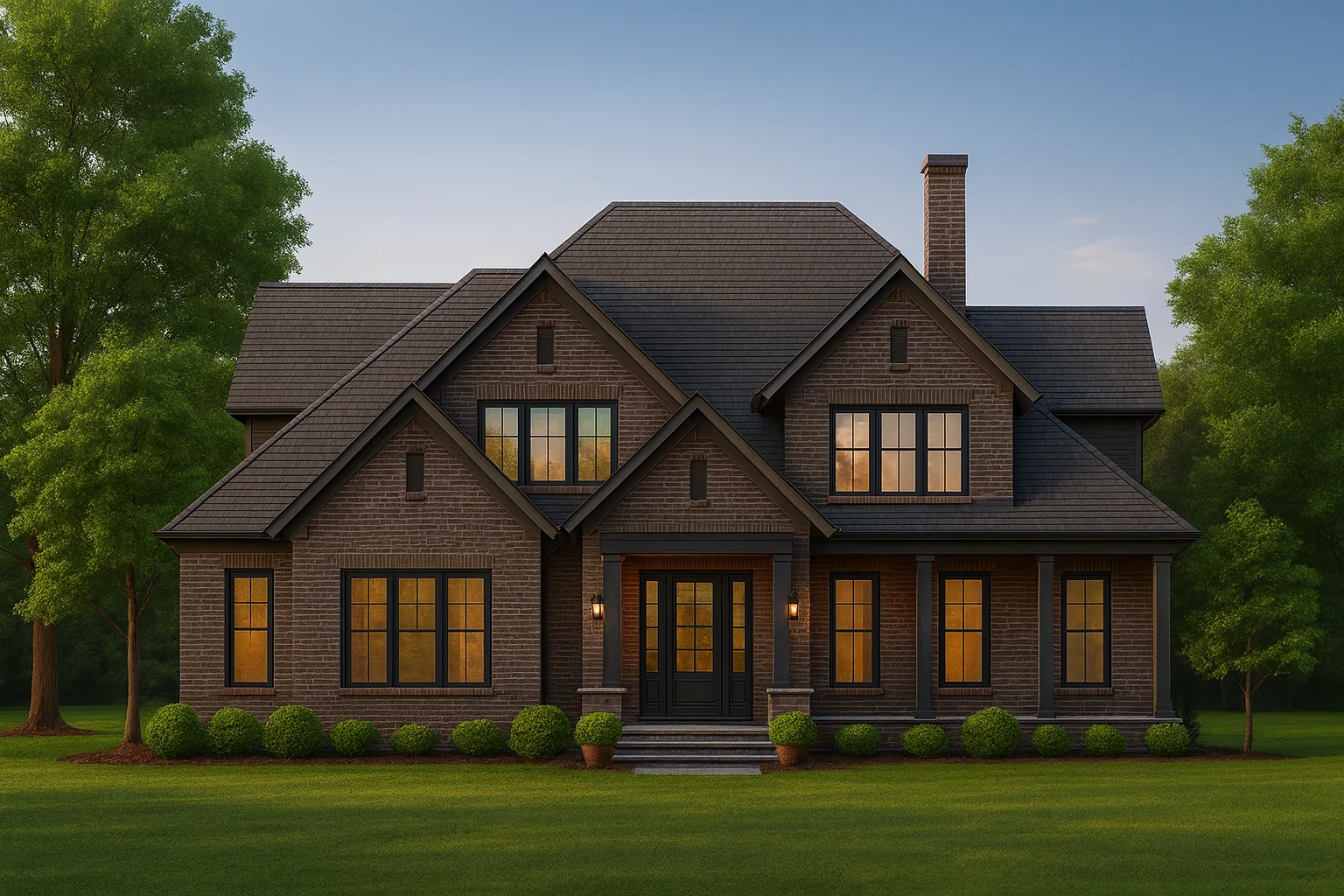 Luxurious 5-Bedroom House Plan with Vaulted Ceilings and CAD Blueprints