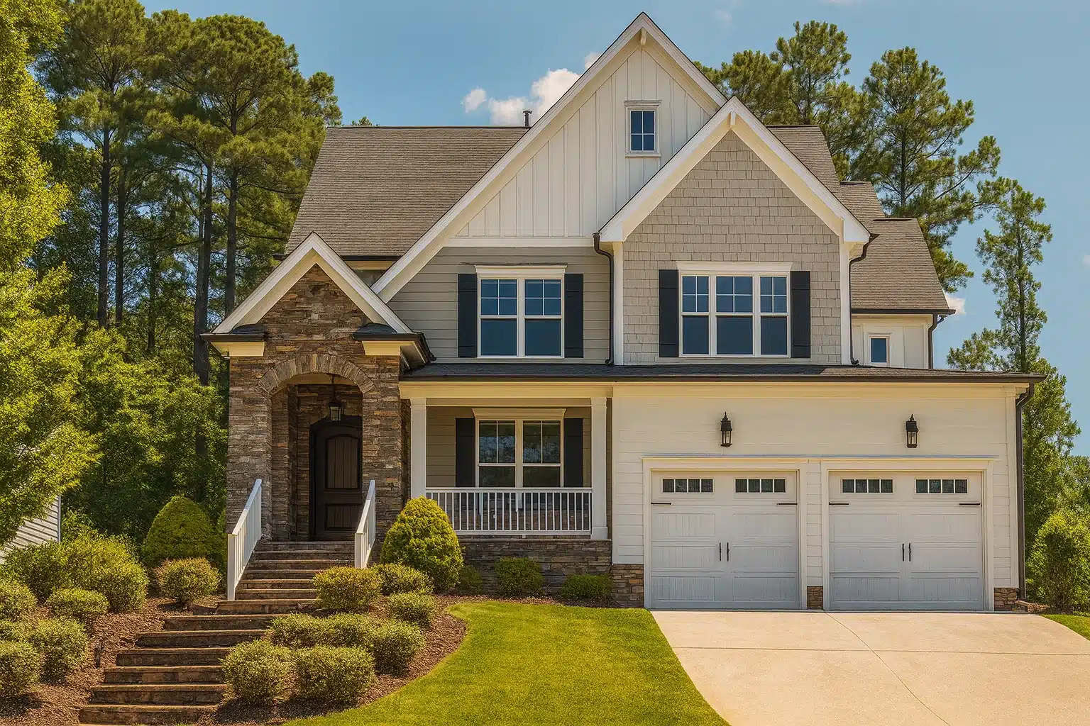 Luxury Home Floor Plan with Craftsman Style & Modern Blueprint Design