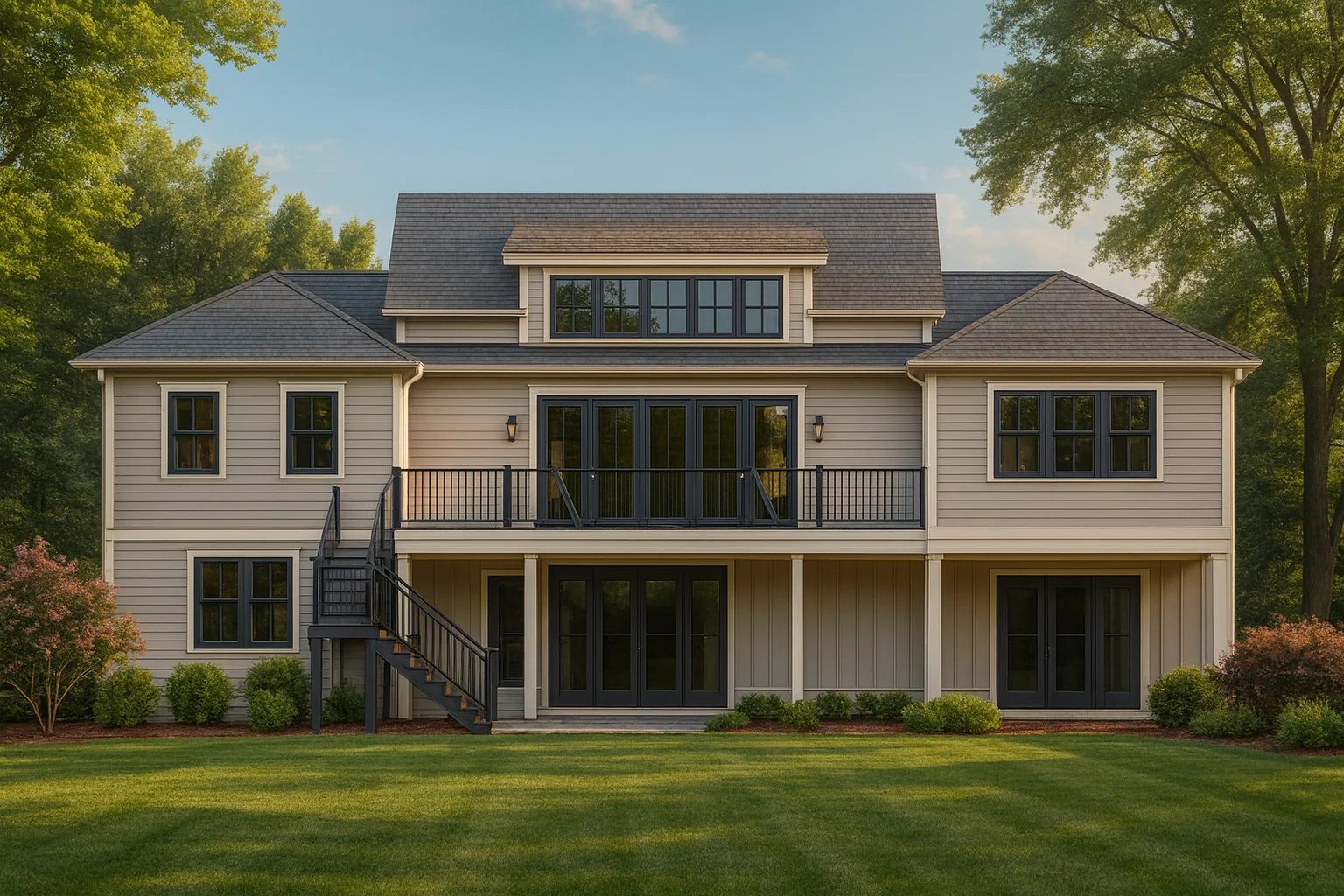 Modern 2-Story House Plan with 4 Bedrooms & Architectural CAD Blueprints