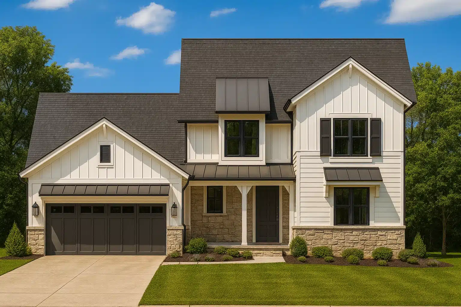 Modern 2-Story House Plan with CAD Blueprints and 4 Bedrooms