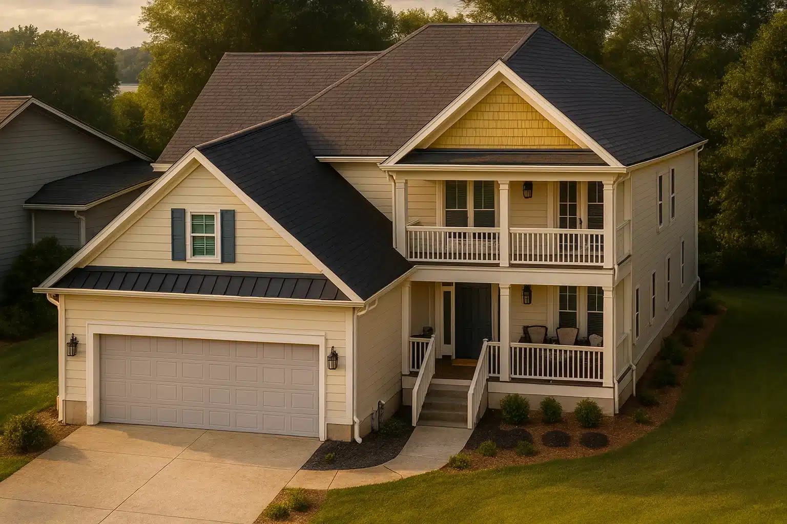 Modern Coastal Home Plan with Wrap-Around Porch & Open Layout