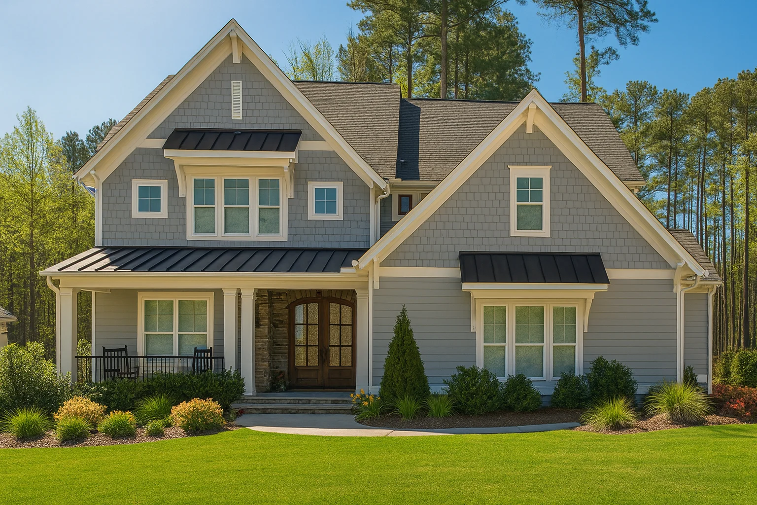Modern Craftsman Home Plan with Elegant Floor Designs