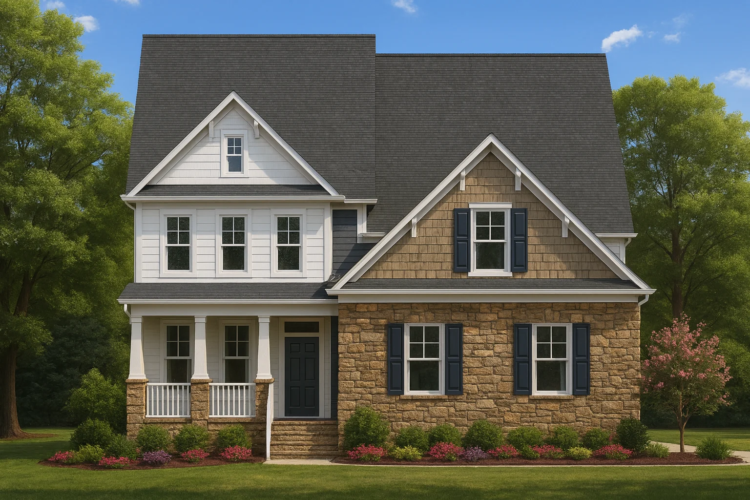 Modern Craftsman Home Plan with Spacious 3-Floor Design