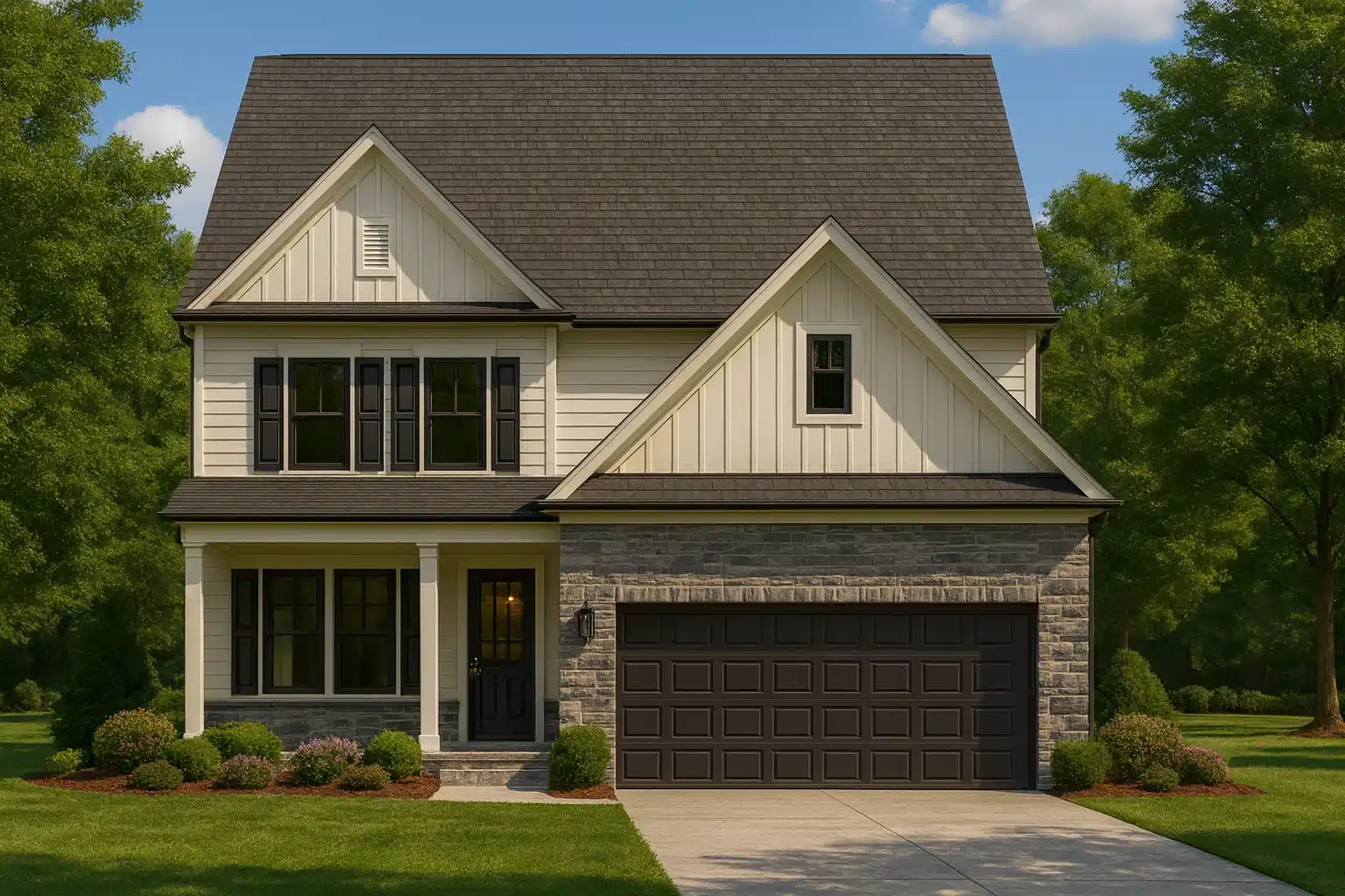 Modern Craftsman House Plan with 4 Bedrooms and 2.5 Baths