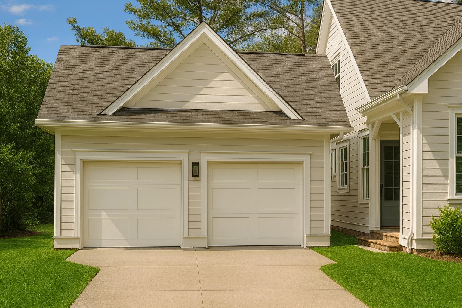Modern Detached 2-Golf Cart Garage Floor Plan