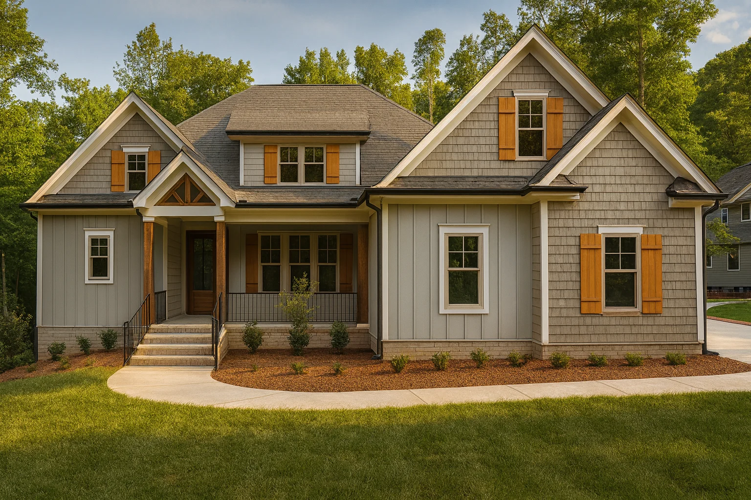 Modern Home Floor Plan with 2-Story Layout & Craftsman Design