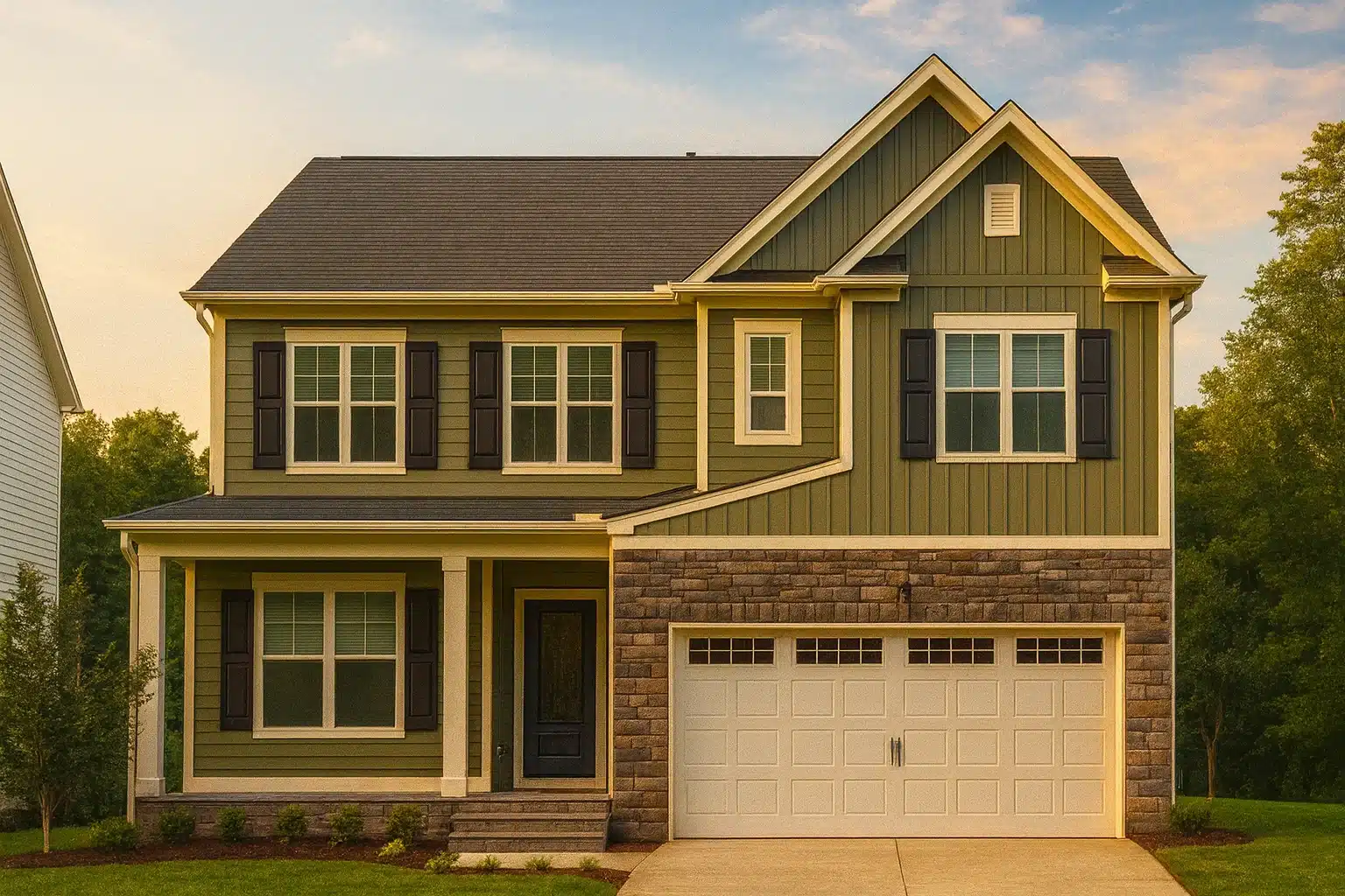 Spacious 2-Story House Plan with 5 Bedrooms & Basement Rec Room