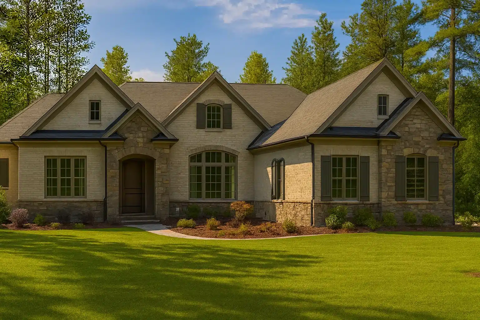 Spacious 2-Story House Plan with Vaulted Ceilings & CAD Designs