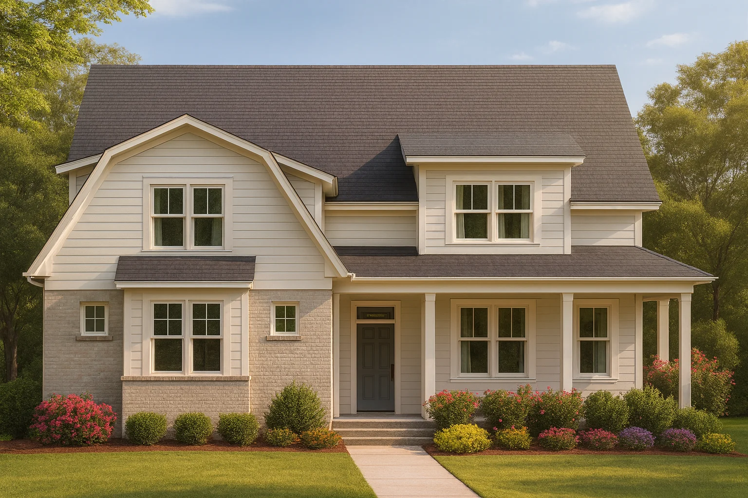 Spacious 2-Story House Plan with Vaulted Ceilings & Open Layout