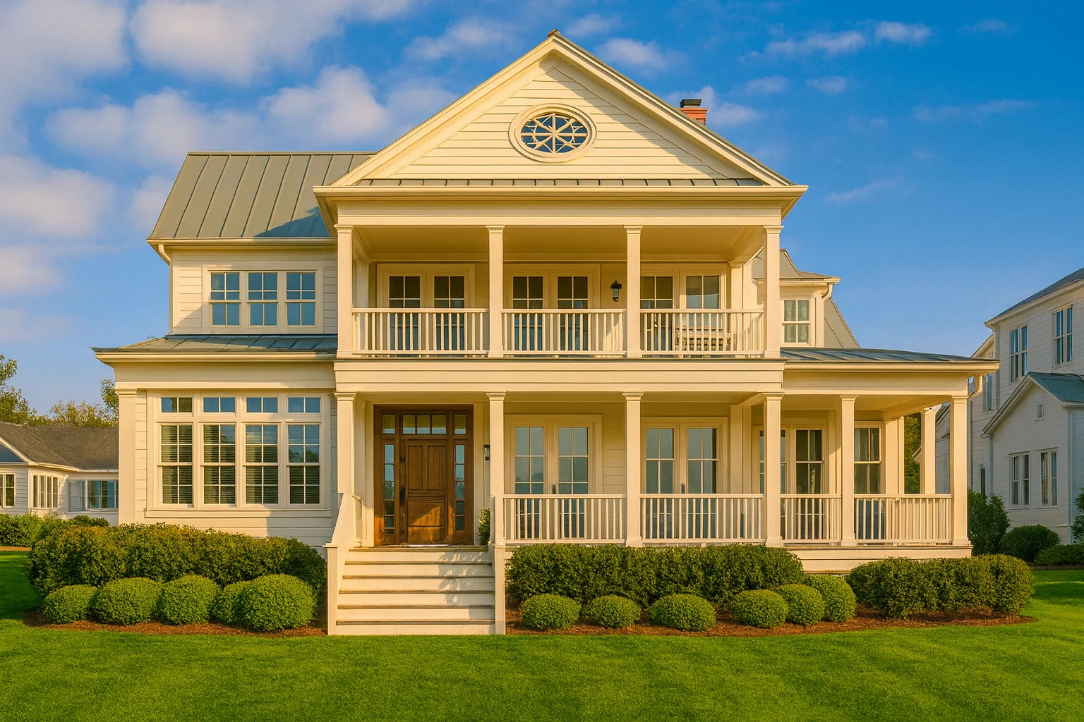 Stunning 2-Story House Plan with Coastal Architecture & Vaulted Ceilings