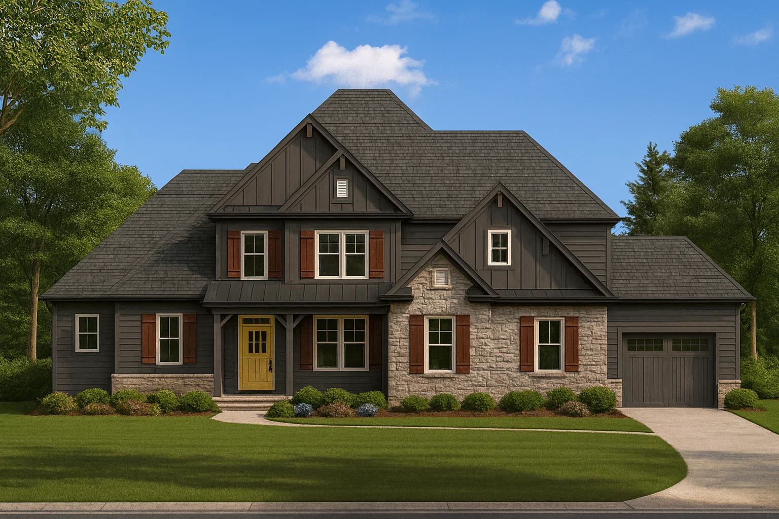 Stunning 2-Story House Plan with Timeless Country Craftsman Design