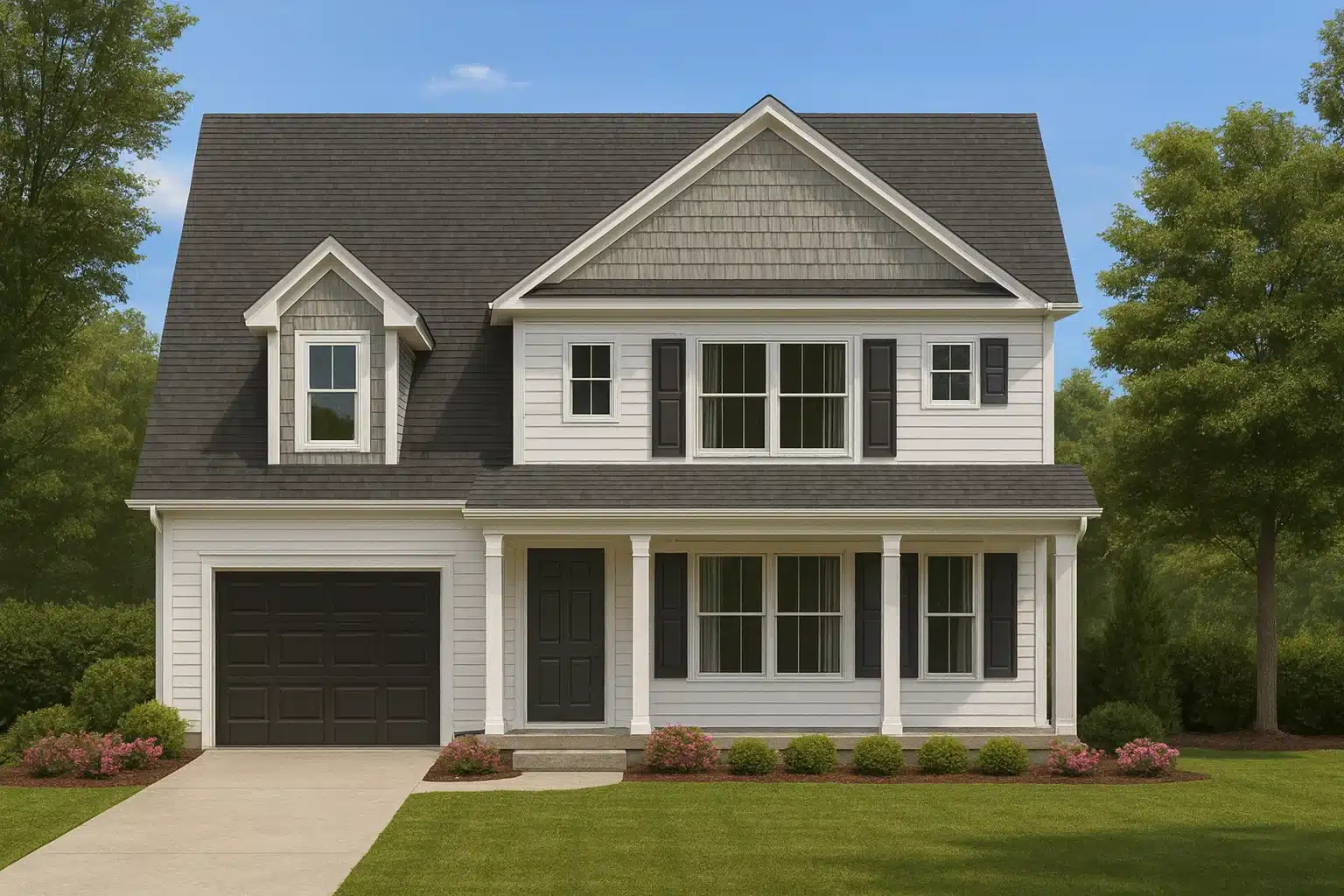 Stylish 2-Story House Plan with 4 Bedrooms and Bonus Room