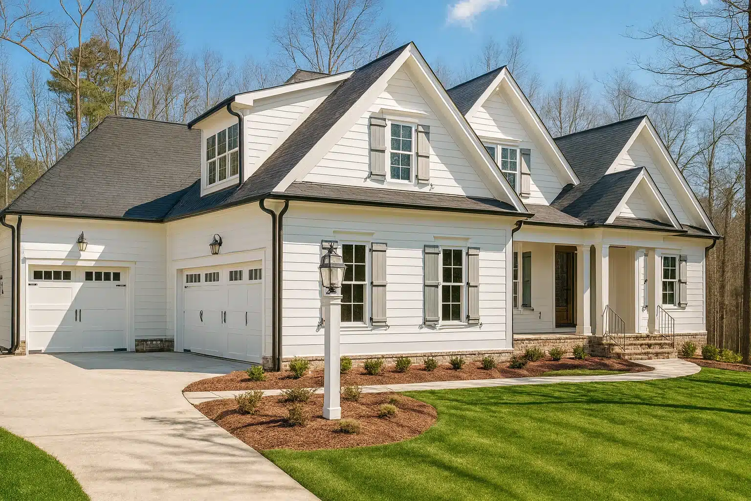 Traditional 2-Story House Plan with Office, Rec Room & 2-Car Garage