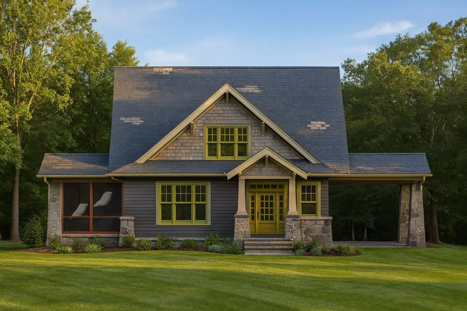 craftsman-style house plan with 2,579 heated sq. ft.