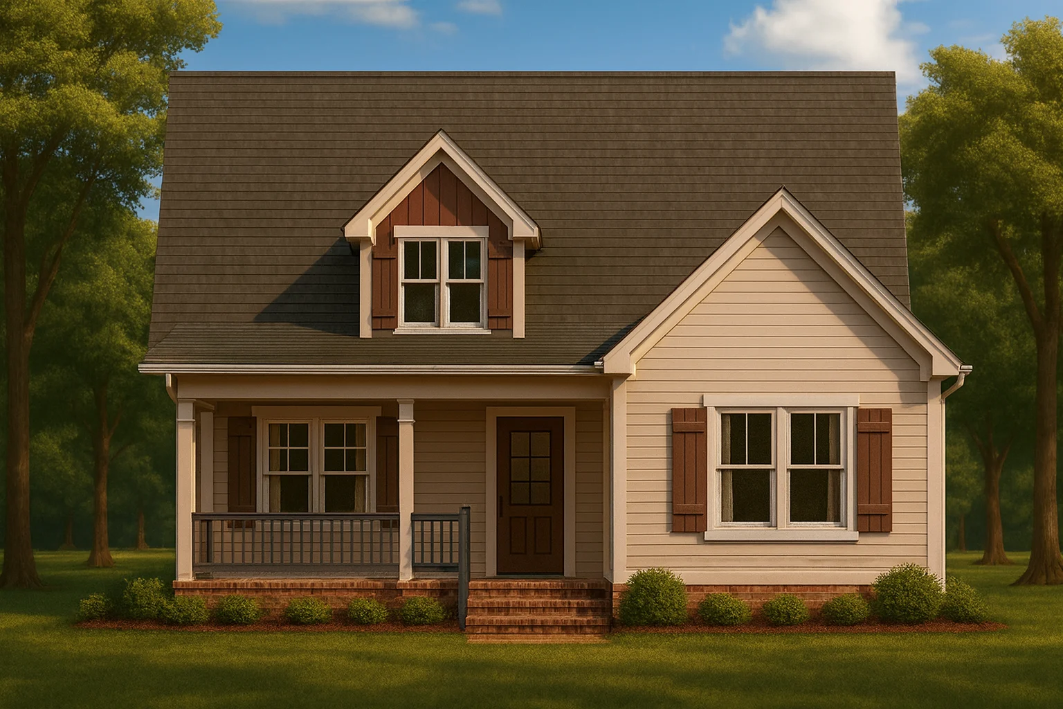 Traditional Home Plan With 2 Stories Blueprint And Cad Design