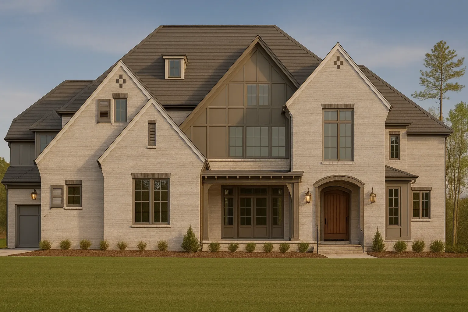 19-1766 HOUSE PLAN - Elegant Tudor-Style House Plan – 5 Bed, 5+ Bath, 4,183 Sq. Ft.