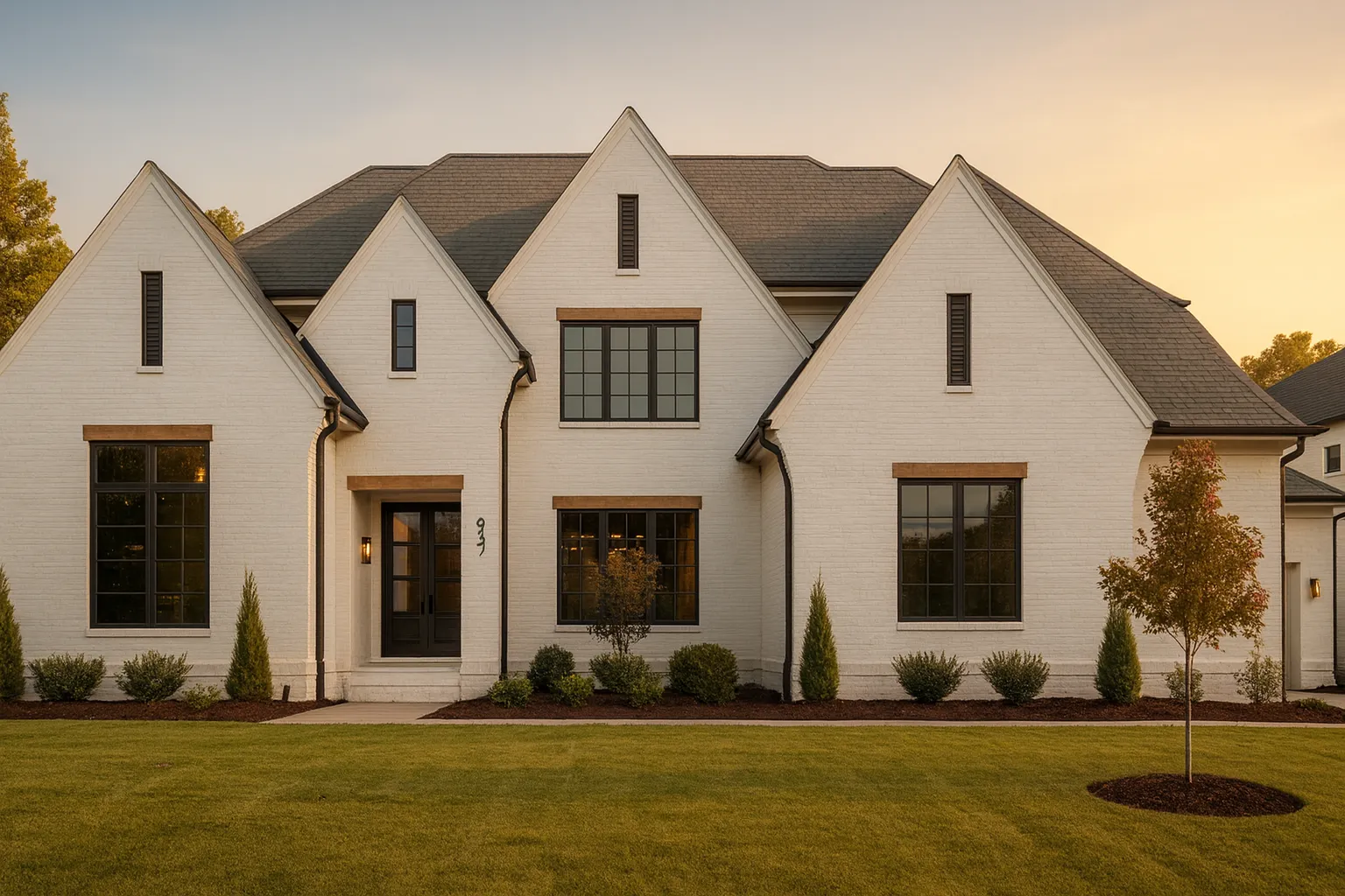 Luxury 3-Story House Plan with 6 Bedrooms & Architectural Elegance